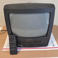 Emerson EWC1304 13” TV VCR Combo Retro Gaming w/Remote VCR NOT WORKING A/V YES