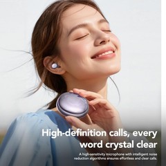MS216 Sleep Earbuds Bluetooth 6.0 in Ear Light-Weight Headphones, Mini Black