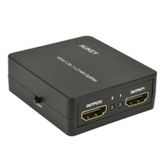 AUKEY HA-H01 1×2-Port HDMI Audio Video1.3b Mini Splitter w/3D & 1080p W 2 Cables