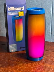 Billboard BB3765 Bluetooth Speaker LED Disco Light Blue Open Box Tested IPX4