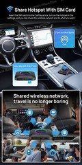 8 128G Android Auto Carplay LED Ai Box Multimedia Players Wireless Android 13