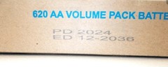 620 Energizer Max Alkaline Batteries AA Batteries EXP 2036