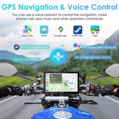 Carpuride W712D Moto Stereo Waterproof Dual Camera Wireless Carplay Android Auto