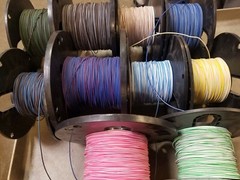 18 AWG TXL HIGH TEMP AUTOMOTIVE POWER WIRE 7 STRIPE COLORS 10 FT EA PARA