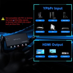 Component to HDMI Converter Adapter for 1080P HDTV, PS2, PS3, Xbox,