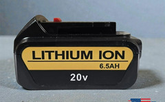 2 x 20V 6.5Ah DeWalt Compatible Lithium Ion Battery Rechargeable 130 Wh DCB 205