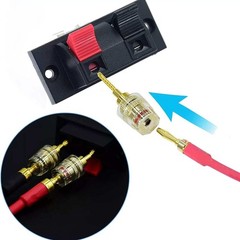 4* Banana Female to 2mm Pin Gold Plated Connector HIFI Cable Adapter Plug 4mm