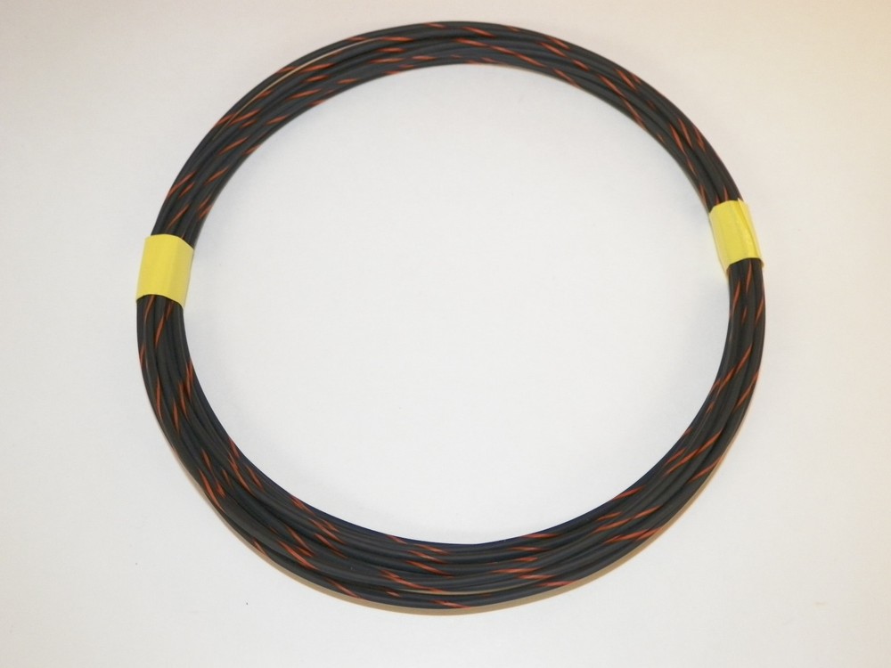 AUTOMOTIVE WIRE 18 GAUGE HIGH TEMP GXL 25 FEET BLACK/ORANGE MOTORCYCLE CAR TRUCK