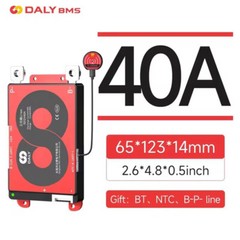Daly Smart BMS Lifepo4 4S-24S 12V 24V 36V 48V 72V with NTC 40A-500A Battery Lot