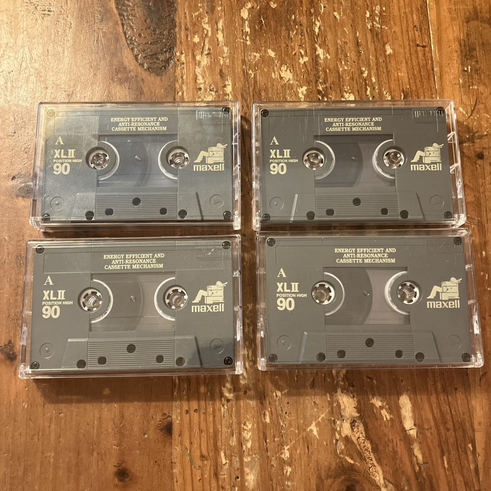Maxell XL II 90 IEC TYPE II HIGH POSITION Lot of 4 Cassette