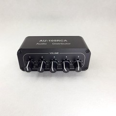 1-in-5 Out RCA Audio Splitter Stereo AV Signal Distributor for Multiple Speakers