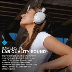 JLab JBuds Lux Active Noise Cancelling Bluetooth Headphones Cloud White