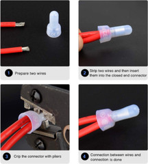 300PCS Closed End Crimp Cap12-10 16-14 22-18 AWG Gauge Wire Connector Terminal