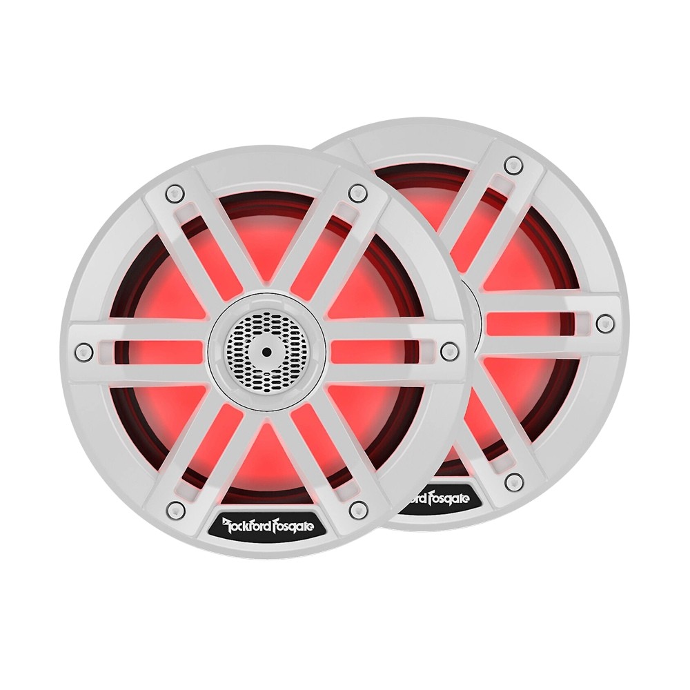 OPEN BOX Rockford Fosgate M1-65 6.5″ Color Optix Marine 2 Way Speakers (White)