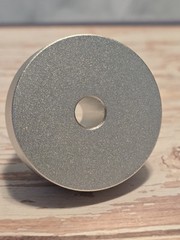 Vinyl Record Silver Aluminum Solid Dome Adaptor For 45 Rpm Records
