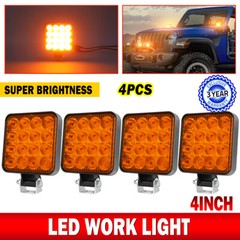 4Pack 4” inch 48W LED Work Light Bar Spot Flood Pods Off Road Truck Fog Lights