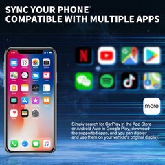 4-IN-1 Carplay Adapter Wired to Wireless CarPlay Android Auto Mirror Link –2026