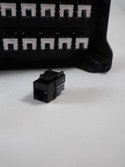 Patch Panel, 24-Port, Cat6 Keystone Jacks for Leviton Structured Media Center