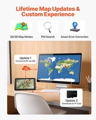 VEVOR GPS Navigator for Car 7in Touch Screen 8GB GPS Navigation System with Map