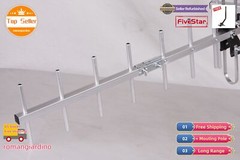 Yagi Outdoor TV Antenna 250 Mile for Strong, Weatherproof VHF UHF FM Pole