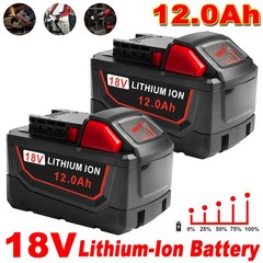 2P For Milwaukee for M18 Lithium Ion 12.0Ah Extended Capacity Battery 48-11-1860