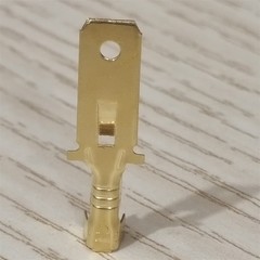 30-500pcs Non-insulated Brass Male 6.3mm Spade Terminals Crimp Wire Connectors