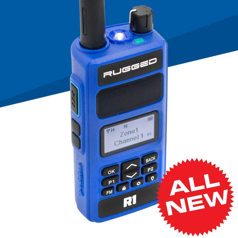 Rugged R1 Business Band Handheld – Digital and Analog Walkie Talkie VHF and UHF