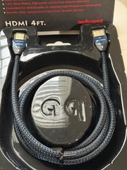 AudioQuest Sky 4K HDR HDMI Cable 4ft Dark Blue Mesh with Gold Tips