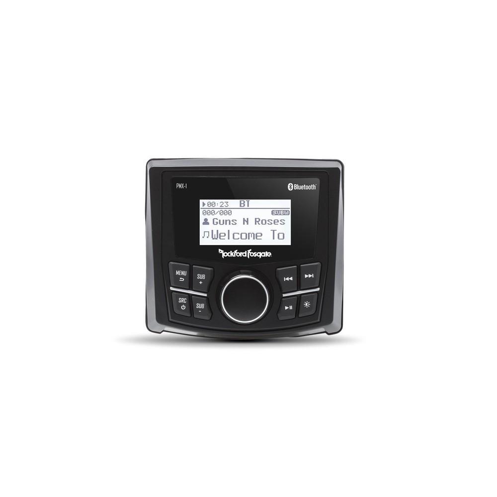 Rockford Fosgate PMX-1 Media Receiver, IPX6, 2.3” Display, Bluetooth, Aux, USB