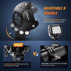 LED Pods 4PCS 18W 1260lm Flood LED Light Bar 4 LED Pods without Wiring Harness