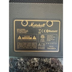 Marshall Stockwell Portable Bluetooth Speaker with Flip Cover Case Black Gold