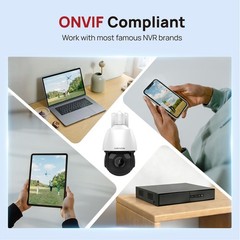 Vikylin 4K 8MP 25X PTZ 360 degree POE IP Camera Outdoor IR Audio Auto Tracking