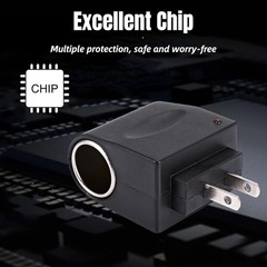 110V-240V AC Plug To 12V DC Car Cigarette Lighter Converter Socket Adapter Lot