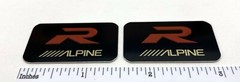 Alpine Car Audio Speaker Badges PAIR Custom Made Aluminum