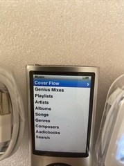 Apple iPod nano 5th Generation Silver (8 GB) New Battery Installed Big Bundle