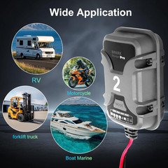 2A 6V/12V Smart Battery Charger Compatible with NOCO Genius Smart Battery Charg