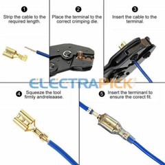 900X Assortment Male Female Spade Terminals Electrical Wire Crimp Connectors Kit