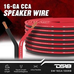 DS18 Speaker Wire SW-18GA-100RB 18-GA Ultra Flex CCA Speaker Wire 100 Ft