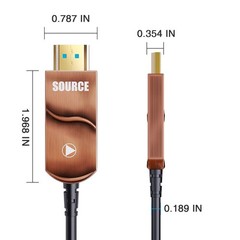 BIFALE 8K Fiber Optic HDMI 2.1 Cable 50ft, Support Fiber-50Feet, Black