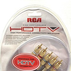 RCA High Performance 24K Gold Plated Component Video & Stereo Audio Cable- NEW