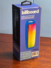 Billboard BB3765 Bluetooth Speaker LED Disco Light Blue Open Box Tested IPX4