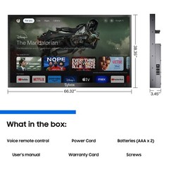 Sylvox 75″ QLED Outdoor TV SMART Google TV Waterproof Apps Dolby Atmos Voice-Con
