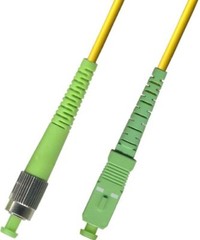 0.5M (1.64ft) OS2 FC/APC to SC/APC Fiber Optic Cable Simplex Singlemode 9/125