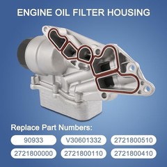 Engine Oil Filter Housing w/Cooler Assembly Compatible with Mercedes Benz W203