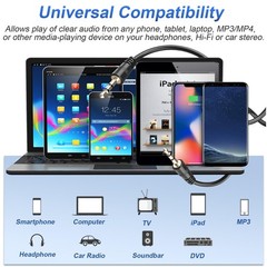 PChero 3.5mm Aux Cable with Volume Control, 4ft/1.2M TRS Auxiliary Audio Cabl…