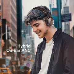 Active Noise Cancellation Wireless Bluetooth On-Ear Headphones:With – Hi Res Sou
