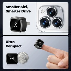4-in-1 Mini Wireless Car Adapter – MirrorLink, Android Auto, CarPlay Plug & Play