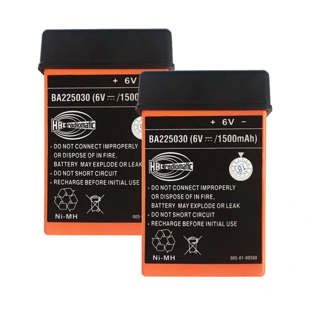 2-Pack BA225030 1500mAh 6V Ni-MH Battery For HBC Pump Truck Remote Controller