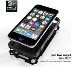 For iPod Touch 5th 6th & 7th Gen -Hard Hybrid Magnetic Ring Kickstand Armor Case