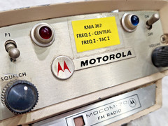 VINTAGE MOTOROLA RADIO SET FOR ANTIQUE POLICE CAR/FIRE TRUCK RESTORATION ADAM 12